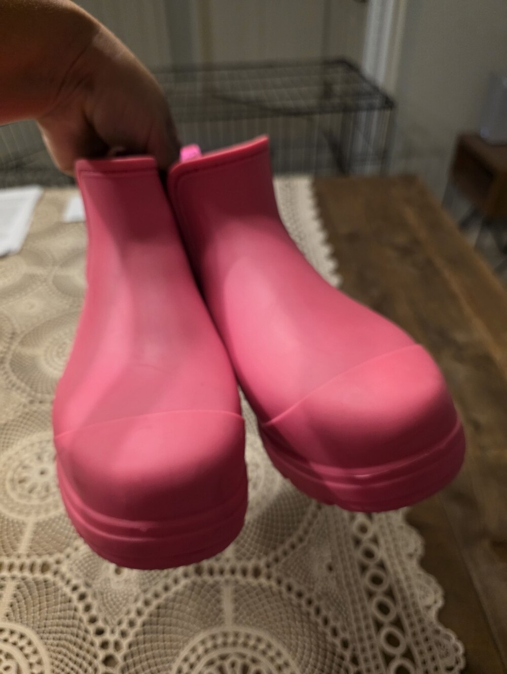 UGG Rain Boots in Bright Pink 7 - Picture 5 of 7